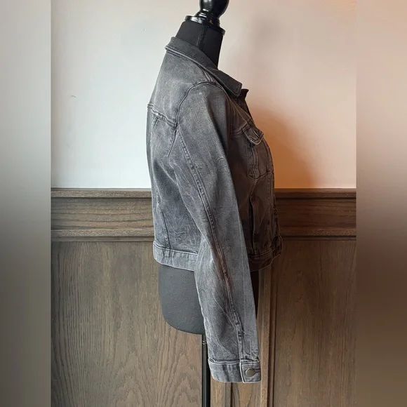 a.n.a Charcoal wash stretch denim Jean Jacket Euc medium - Picture 5 of 7
